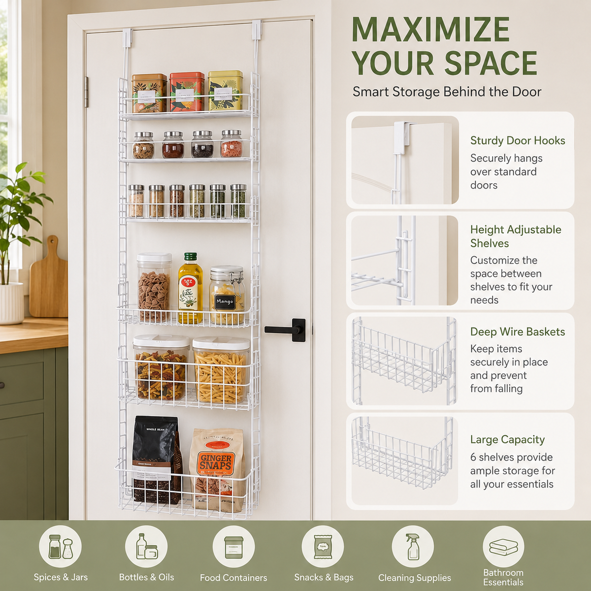 6-Tier Over-the-Door Organizer