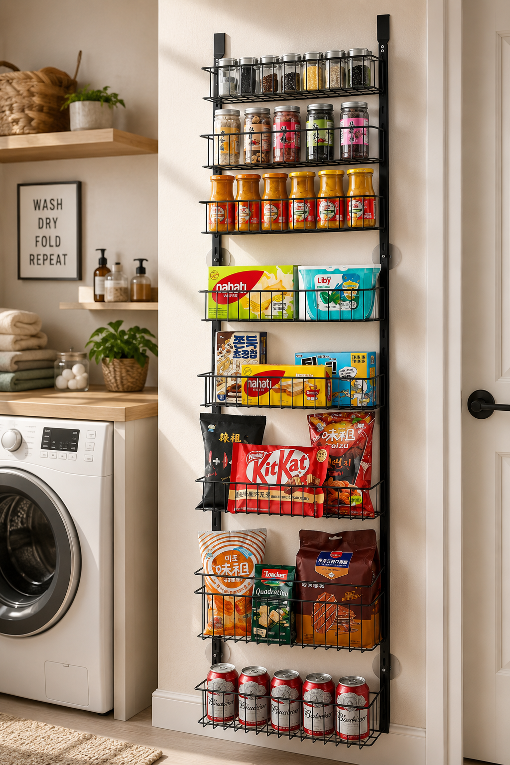 9-Tier Door-Mounted Pantry Organizer