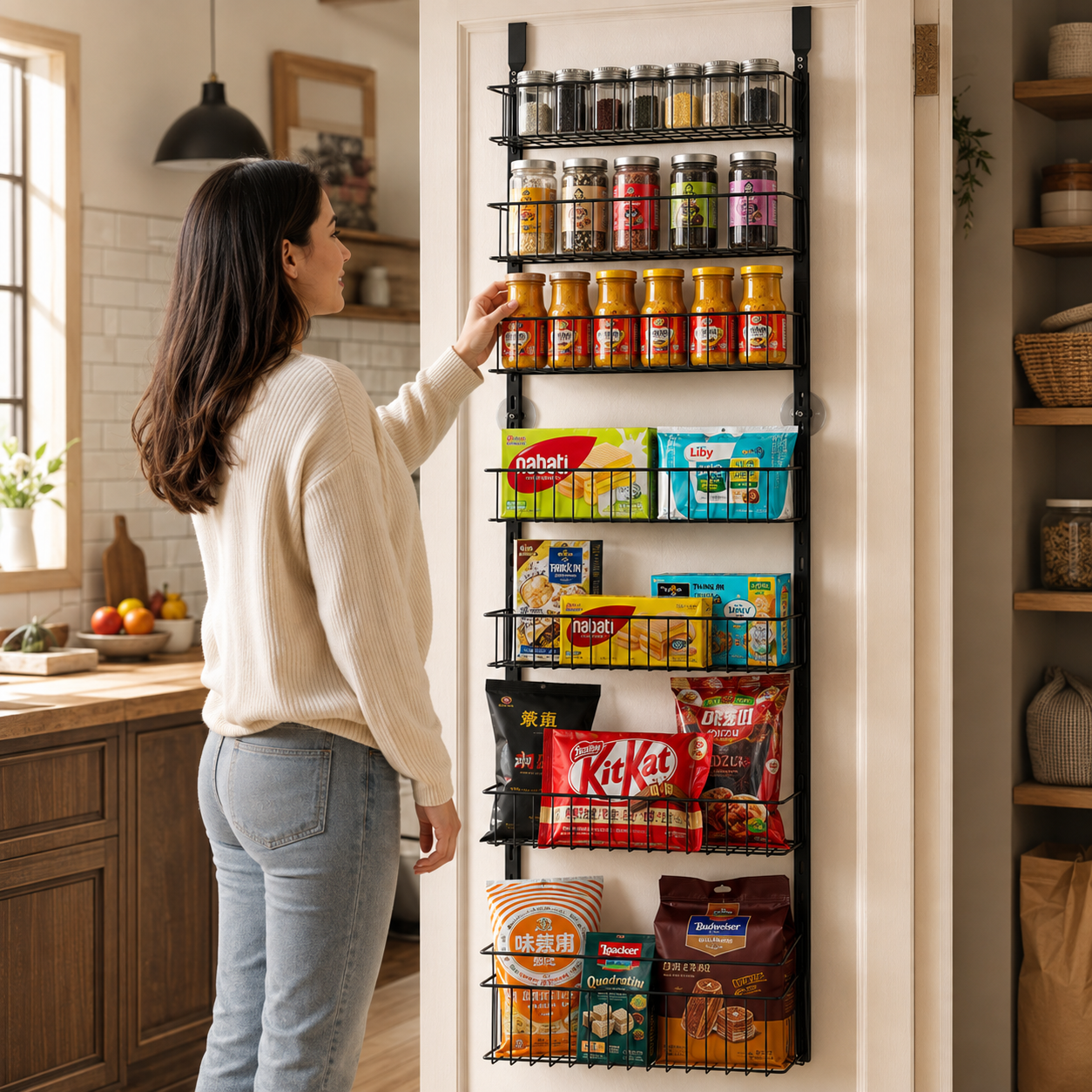 9-Tier Door-Mounted Pantry Organizer