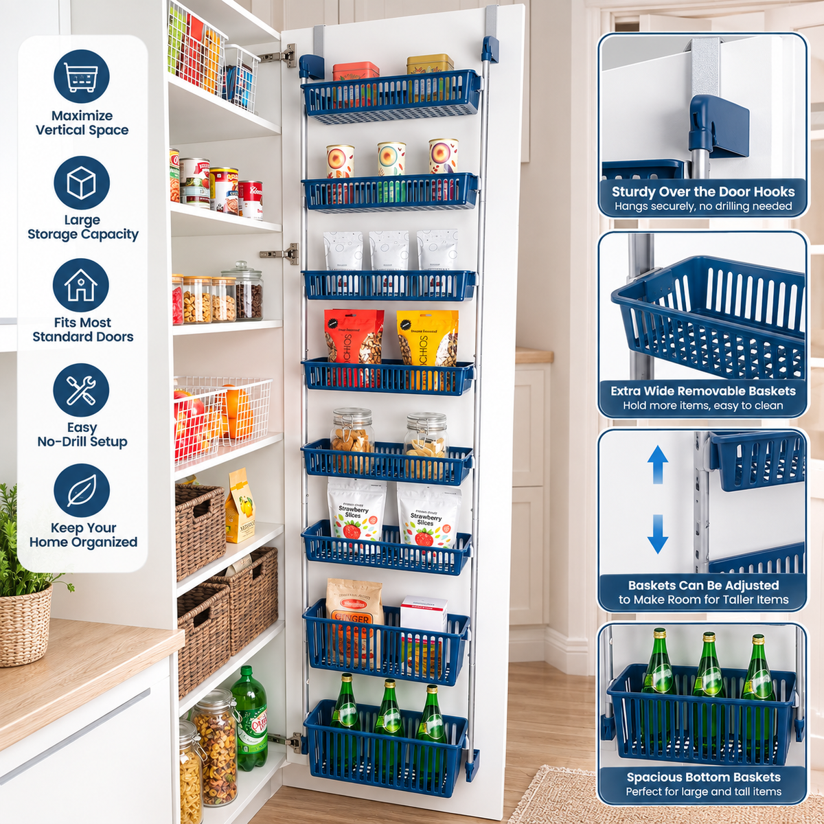 8-Tier Hanging Pantry Organizer