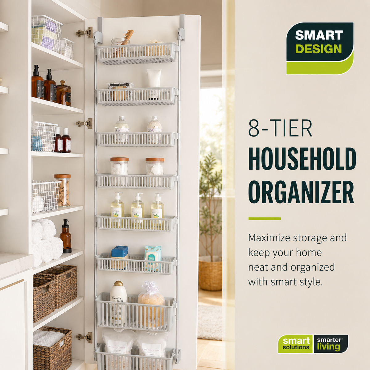 8-Tier Over-the-Door Pantry Organizer