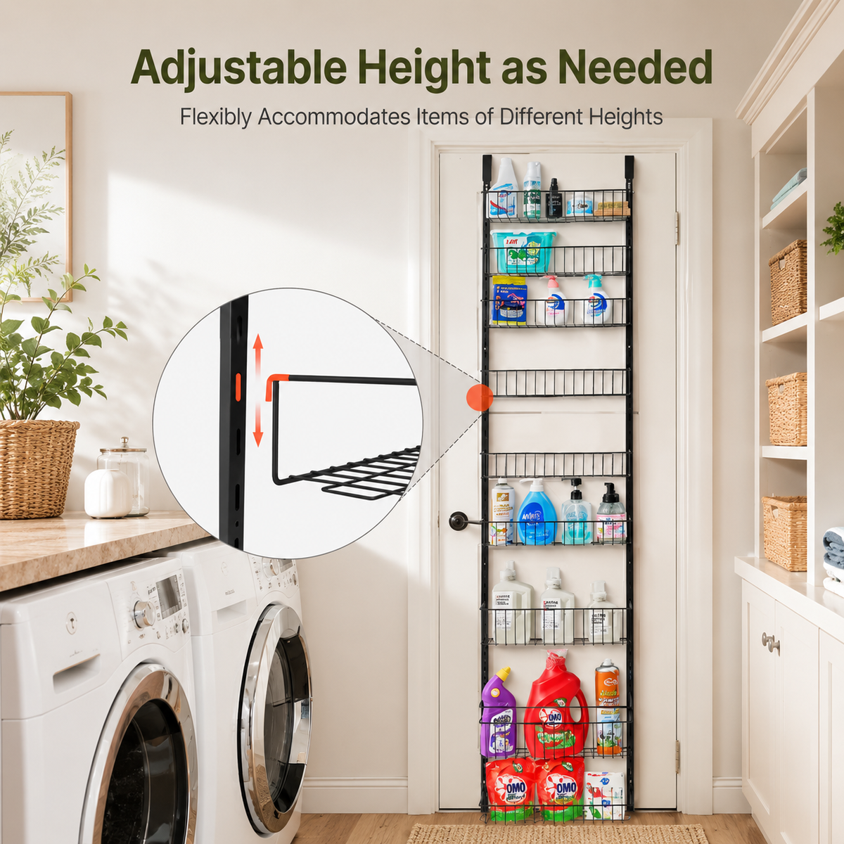 9-Tier Door-Mounted Pantry Organizer